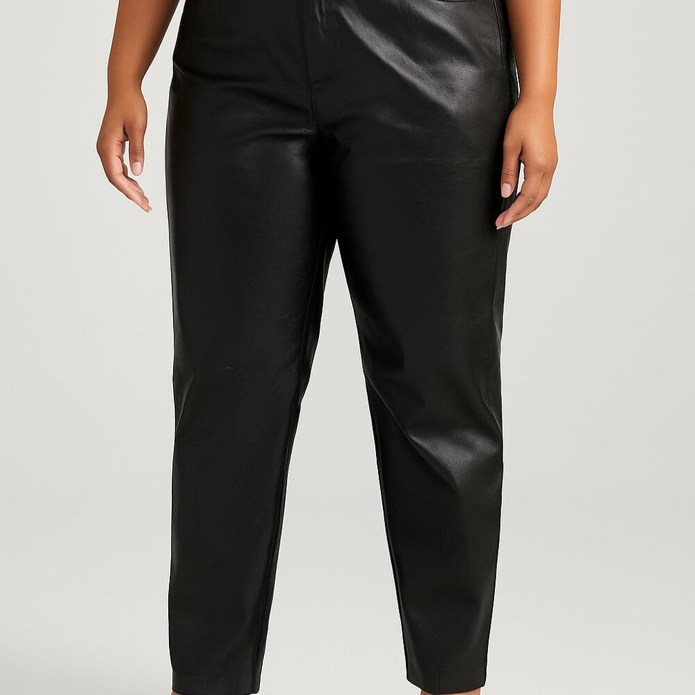 Cider Black Faux Leather Pants Size 1XL NWT